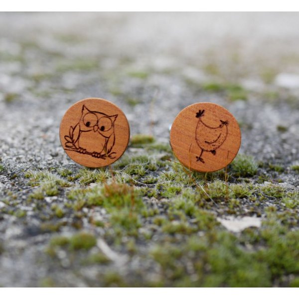 Kirschbaum-Manschettenkn&ouml;pfe mit Ihren eingravierten Designs