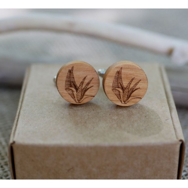 Kirschbaum-Manschettenkn&ouml;pfe mit Ihren eingravierten Designs