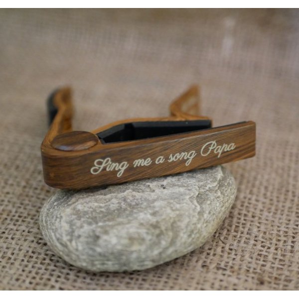 Aluminium Gitarre Capo Gold Gravur zu personalisieren