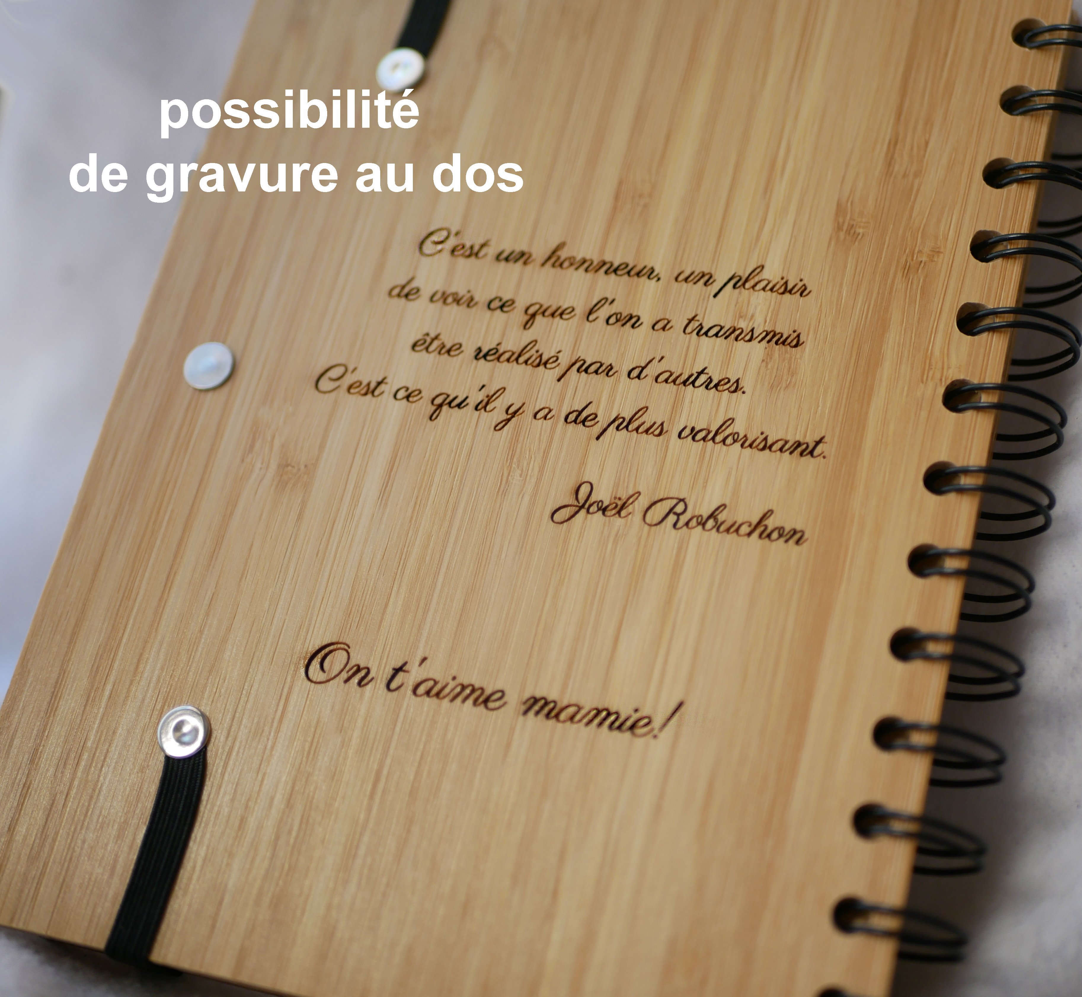 Notizbuch aus Holz Kochrezepte zum Selbstgestalten