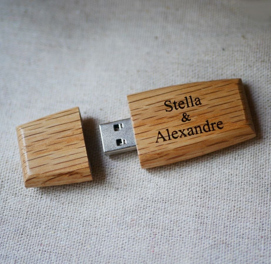 USB-Stick aus Holz zum Selbstgestalten durch Gravur