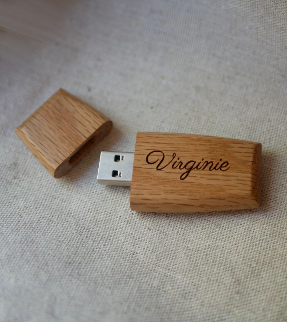 USB-Stick aus Holz zum Selbstgestalten durch Gravur