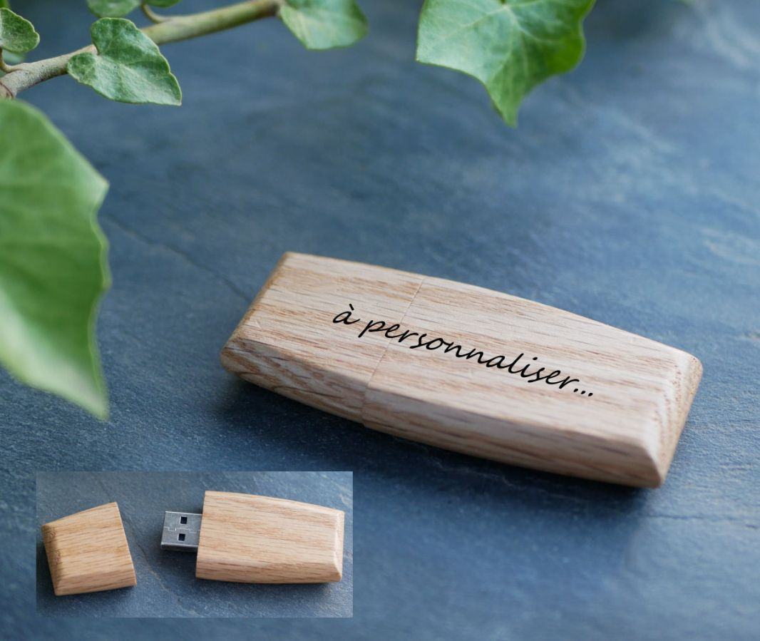 USB-Stick aus Holz zum Selbstgestalten durch Gravur