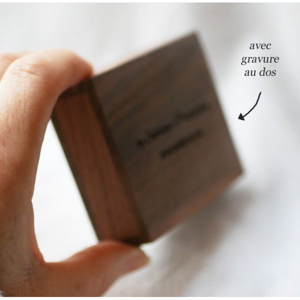 Usb-Stick Herz 32 GB in personalisierter Box aus dunklem Holz