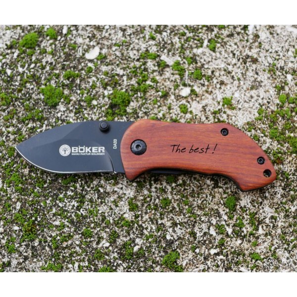 Kleines Messer mit Holzgriff zum Gravieren