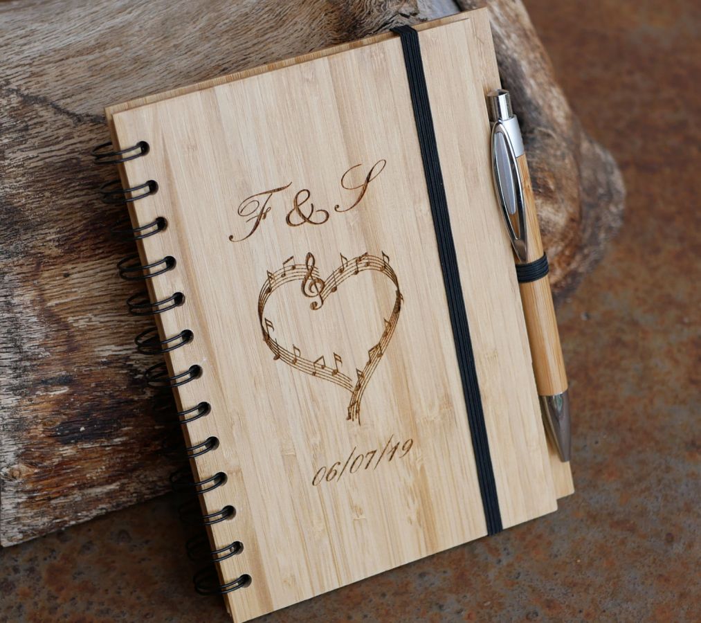 Gästebuch aus Holz für Hochzeiten oder Feiern zum Selbstgestalten