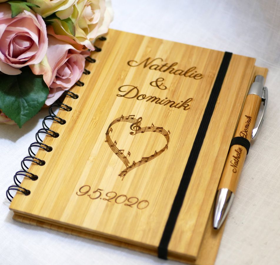 Gästebuch aus Holz für Hochzeiten oder Feiern zum Selbstgestalten