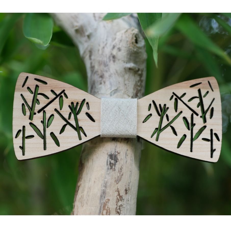 Schmetterlingsknoten aus Holz Französisch Dekor Bambus 
