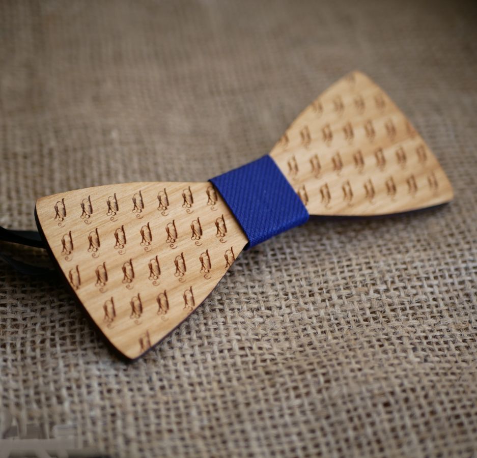 Schmetterlingsknoten aus Holz Mini-Design graviert zu personalisieren Made in France