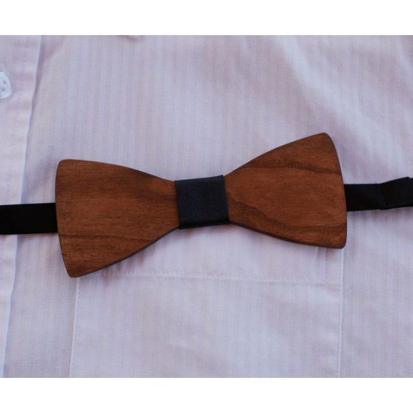 Schmetterlingsknoten aus Walnussholz zu personalisieren Made in France