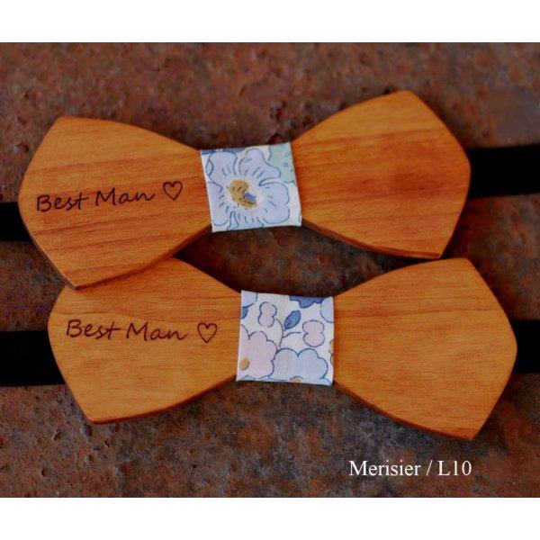 Herrenschmetterlingsbinde aus franz&ouml;sischem Holz "le rabl&eacute;" in kleiner Gr&ouml;&szlig;e und anpassbar