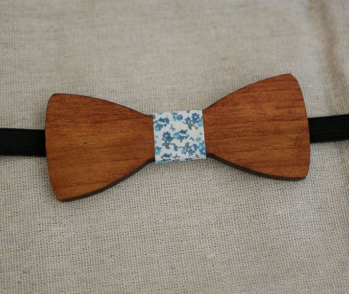 Kinder Schmetterlingsknoten aus Kirschholz zu personalisieren Made in France