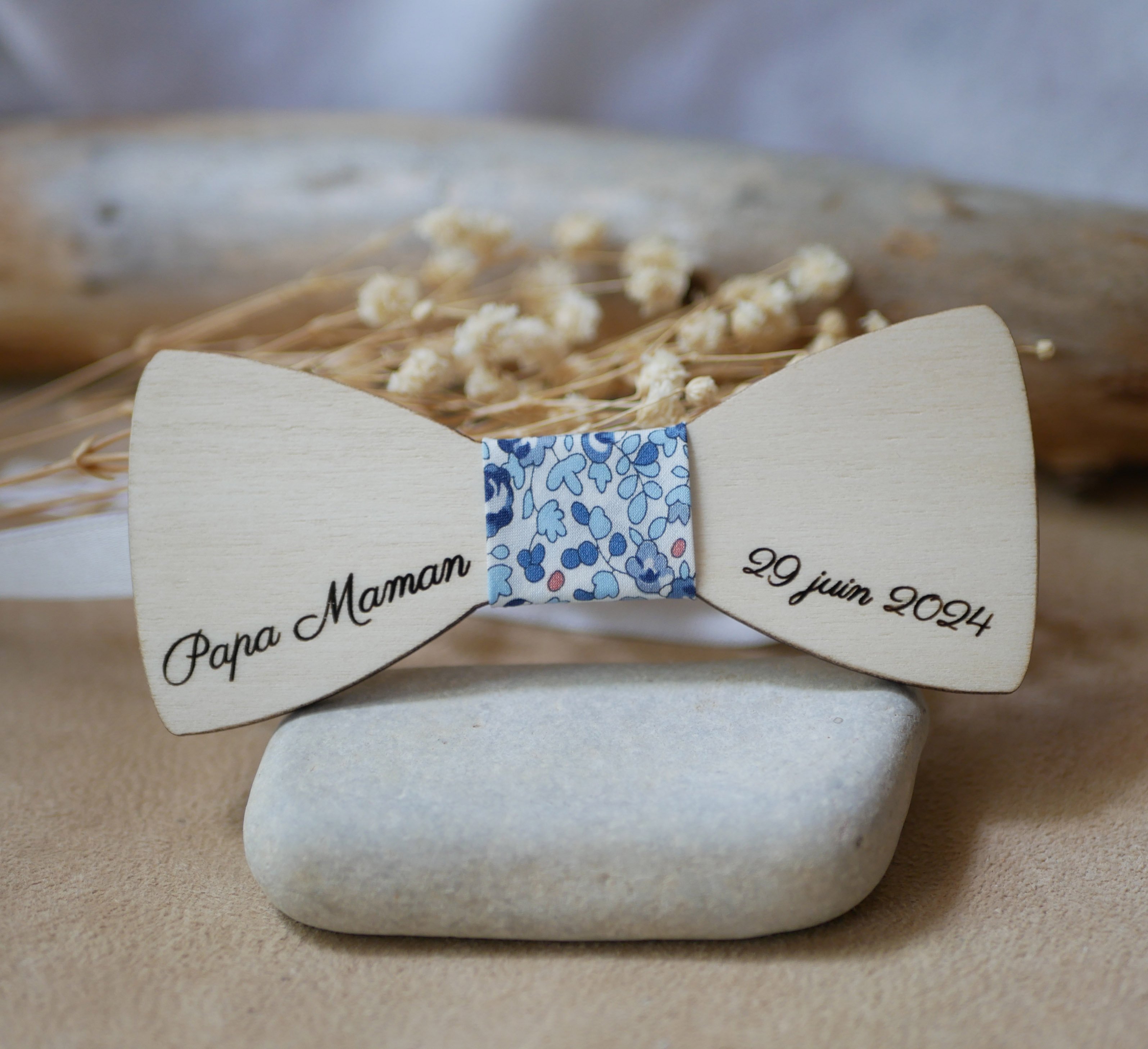 Schmetterlingsknoten f&uuml;r Kinder aus Pappelholz zum Selbstgestalten