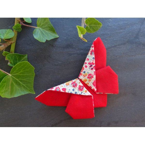 Set Schleife aus Holz T&auml;schchen Brosche Schmetterling Liberty