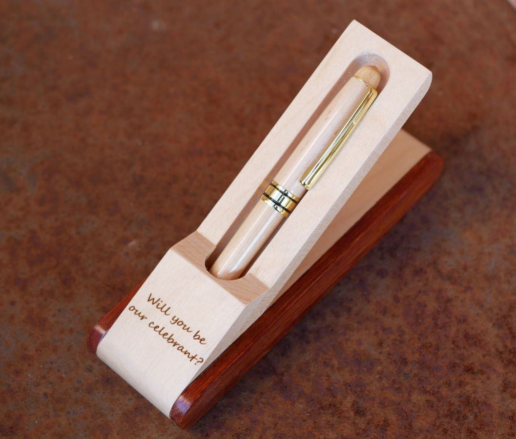 Federhalter Gravierte Holz Kugelschreiber in Customize Box 