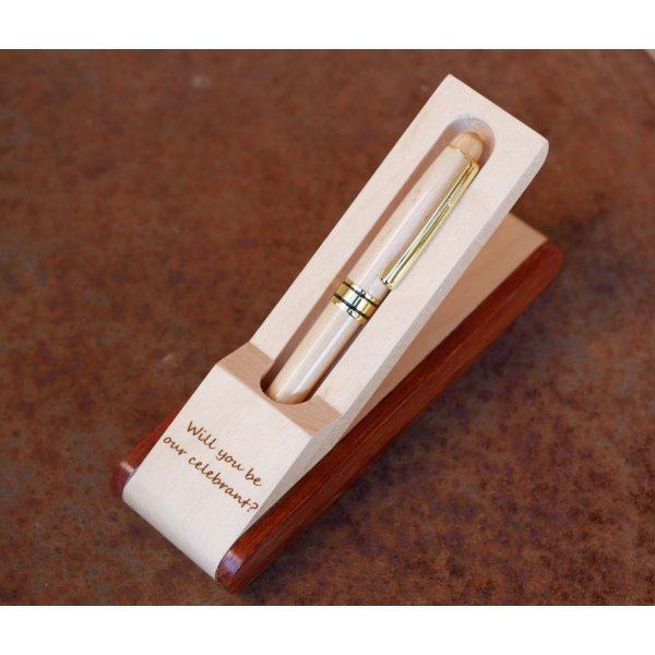 Federhalter Gravierte Holz Kugelschreiber in Customize Box 