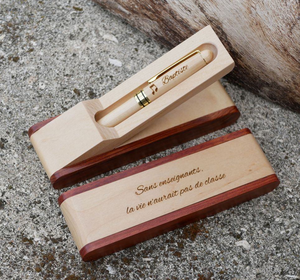 Federhalter Gravierte Holz Kugelschreiber in Customize Box 