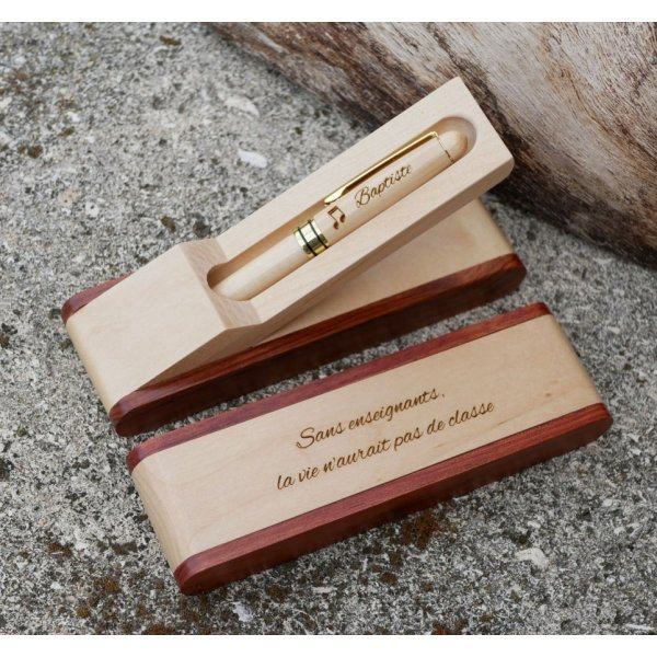 Federhalter Gravierte Holz Kugelschreiber in Customize Box 