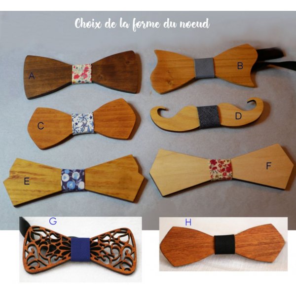 Liberty L12 Einstecktuch und Fliege aus Holz zum Selbstgestalten