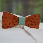 Schmetterlingsknoten aus Holz Mini-Design graviert zu personalisieren Made in France