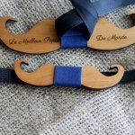 Fliege Mini Schnurrbärte aus Holz zu personalisieren Made in France