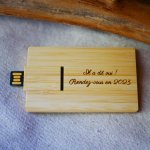 USB-Stick 32 GB Bambus Holz Karte zu personalisieren durch Gravur